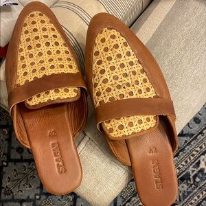 St Agni size 11 or 42 mules Stylish Brown and Tan Slip-On Loafers